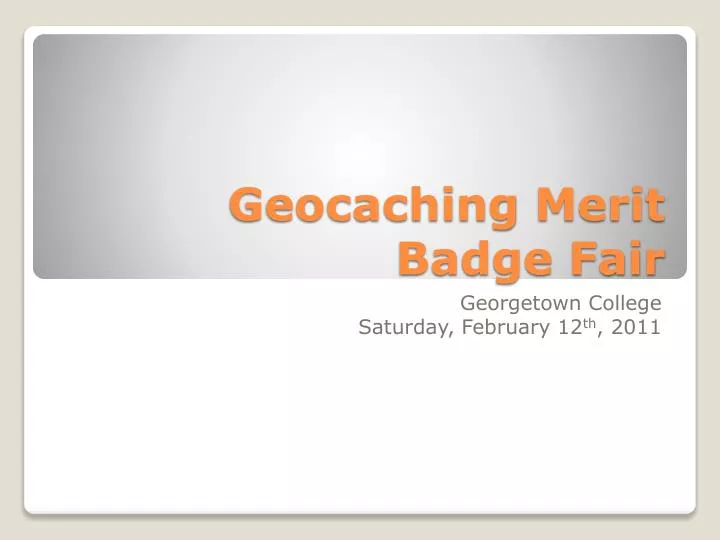 geocaching merit badge fair