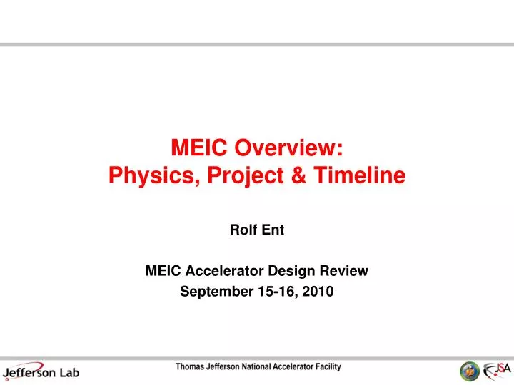 meic overview physics project timeline