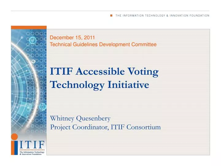 itif accessible voting technology initiative