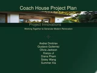 Project Innovations