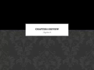 Chapter 8 review