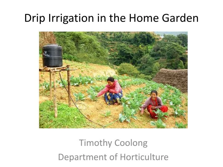 drip irrigation in the home garden