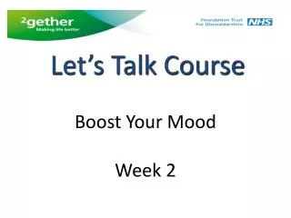 Boost Your Mood Week 2