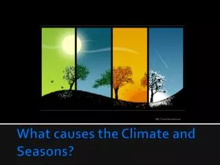 What causes the Climate and Seasons?