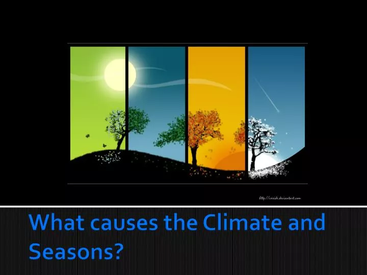 what causes the climate and seasons