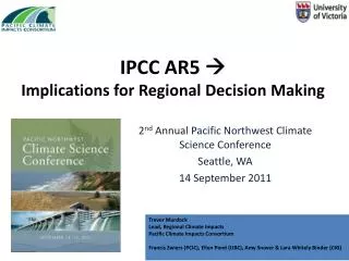 IPCC AR5 ? Implications for Regional Decision Making
