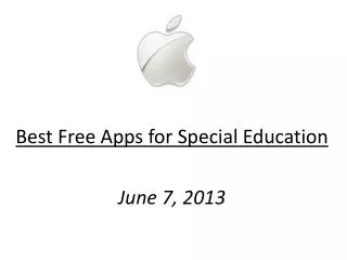 Best Free Apps for Special Education June 7 , 2013