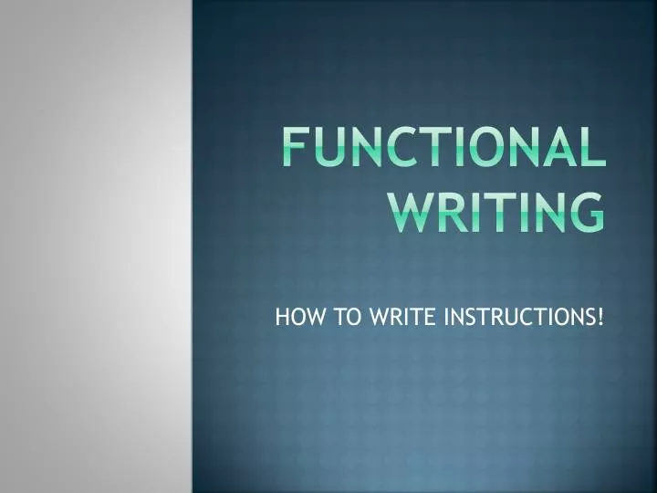 functional writing