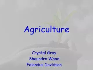 Agriculture