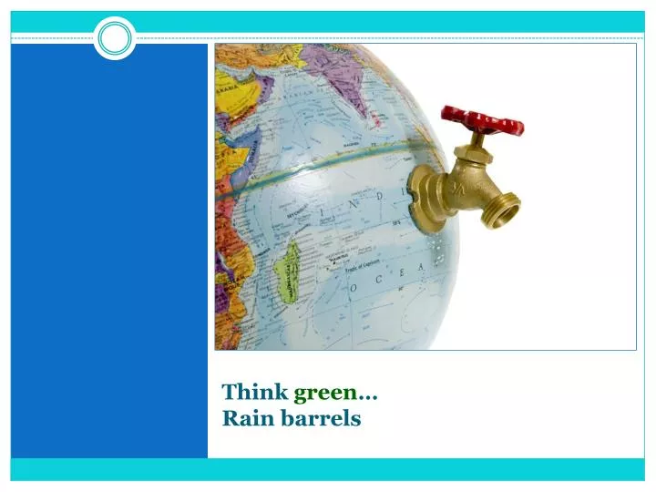 think green rain barrels