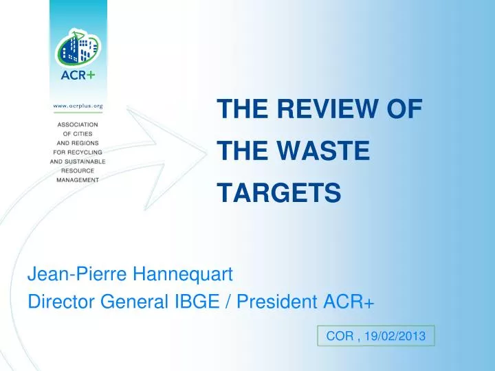 the review of the waste targets