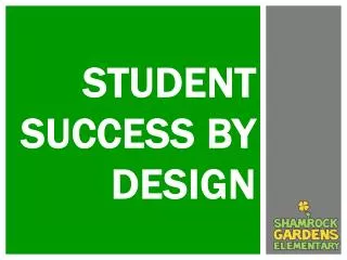 Student Success by Design