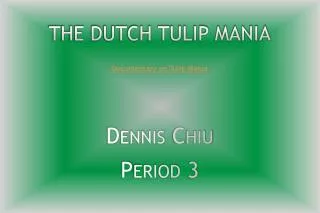 The Dutch Tulip Mania