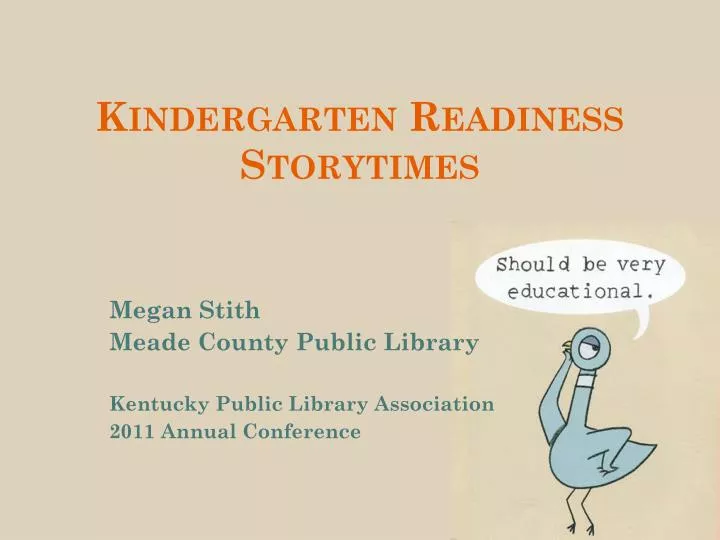 kindergarten readiness storytimes
