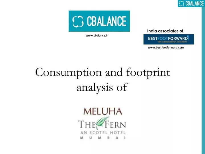 consumption and footprint analysis of