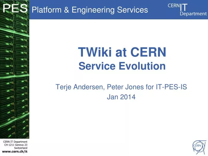 twiki at cern service evolution