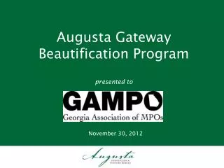 Augusta Gateway Beautification Program presented to