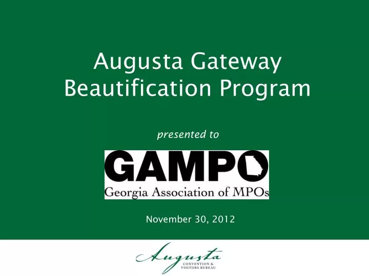 augusta gateway beautification program presented to