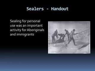 Sealers - Handout