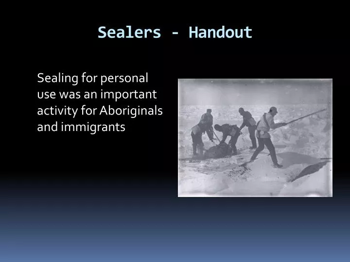 sealers handout