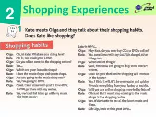 Shopping Experiences
