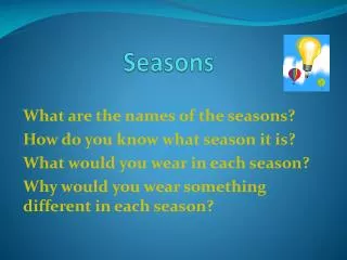 Seasons