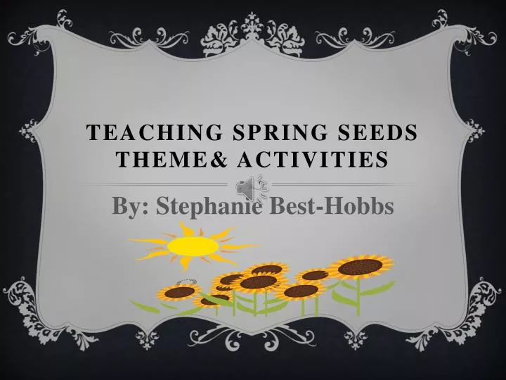 teaching spring seeds theme activities