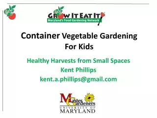 Container Vegetable Gardening For Kids