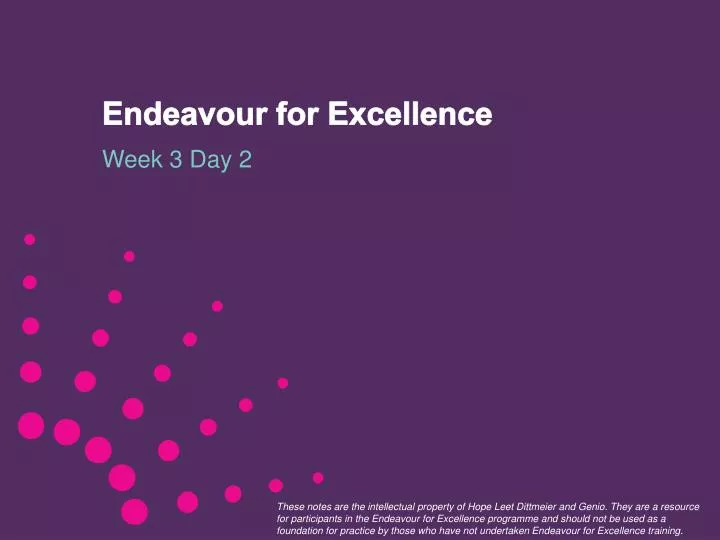 endeavour for excellence