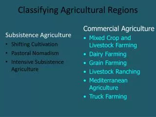 classifying agricultural regions