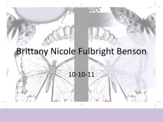 Brittany Nicole Fulbright Benson