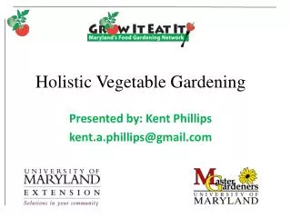 Holistic V egetable Gardening