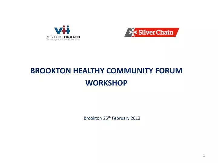brookton healthy community forum workshop