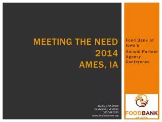meeting the need 2014 Ames, IA