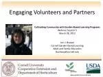 Engaging Volunteers and Partners - slide 1
