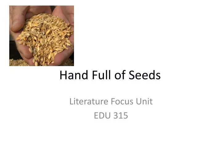 hand full of seeds