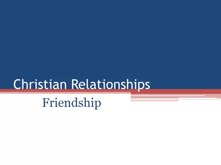 christian relationships