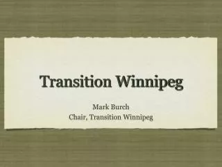 Transition Winnipeg