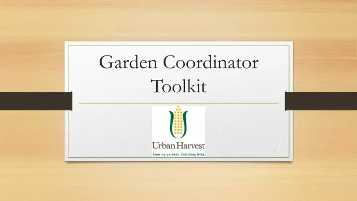 garden coordinator toolkit