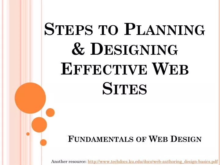 steps to planning designing effective web sites