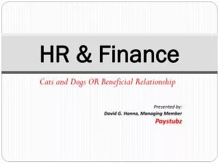 HR &amp; Finance