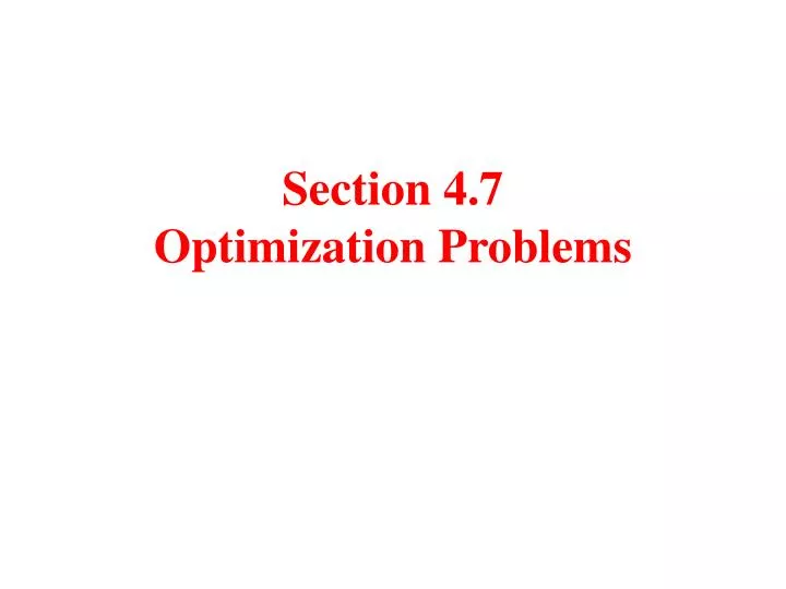 section 4 7 optimization problems