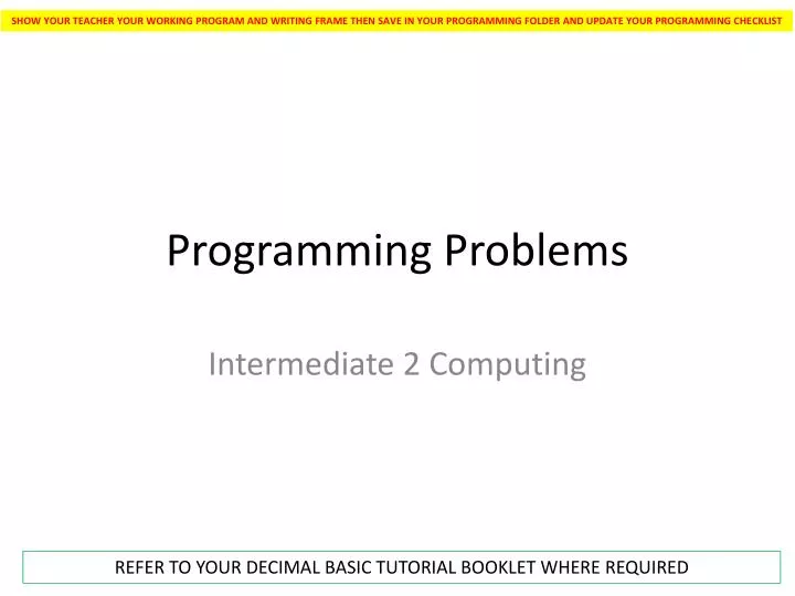 programming problems