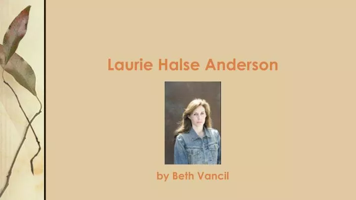 laurie halse anderson by beth vancil