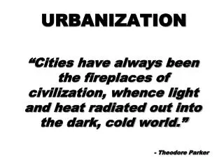 URBANIZATION