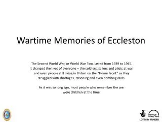 Wartime Memories of Eccleston