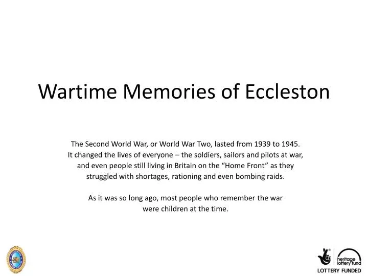 wartime memories of eccleston