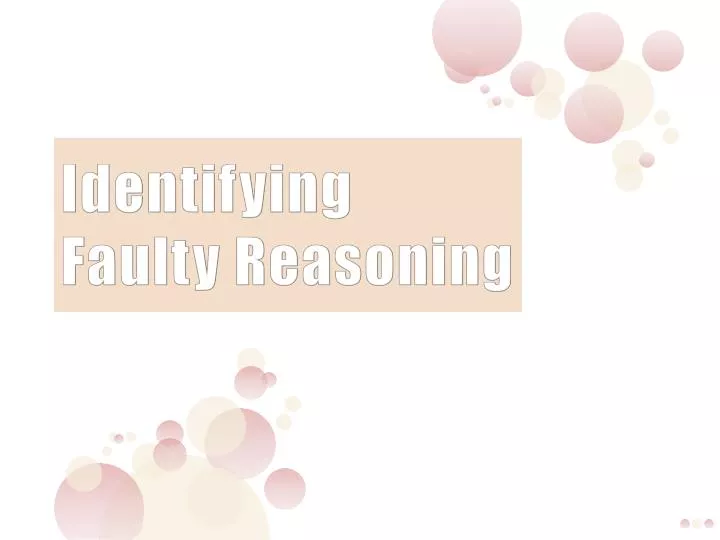 identifying faulty reasoning