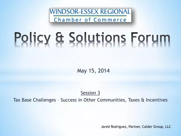policy solutions forum