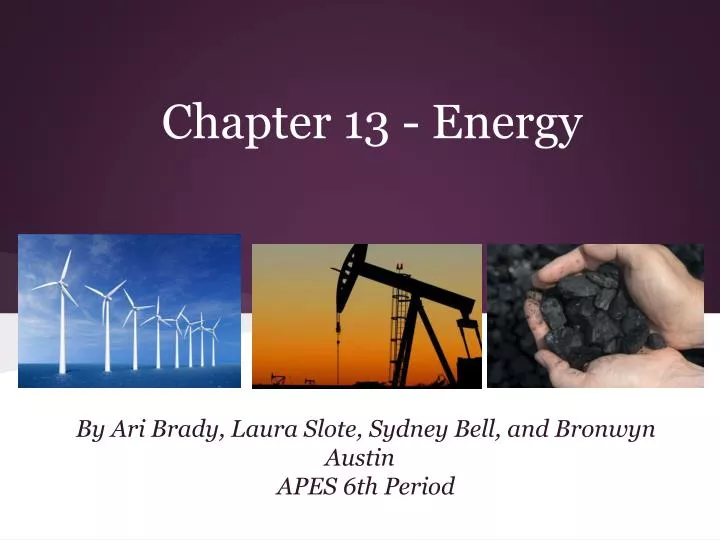 chapter 13 energy